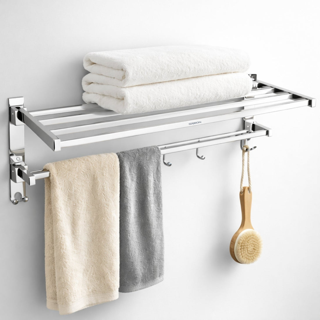 24" DOUBLE FOLDING TOWEL RACK HEAVY