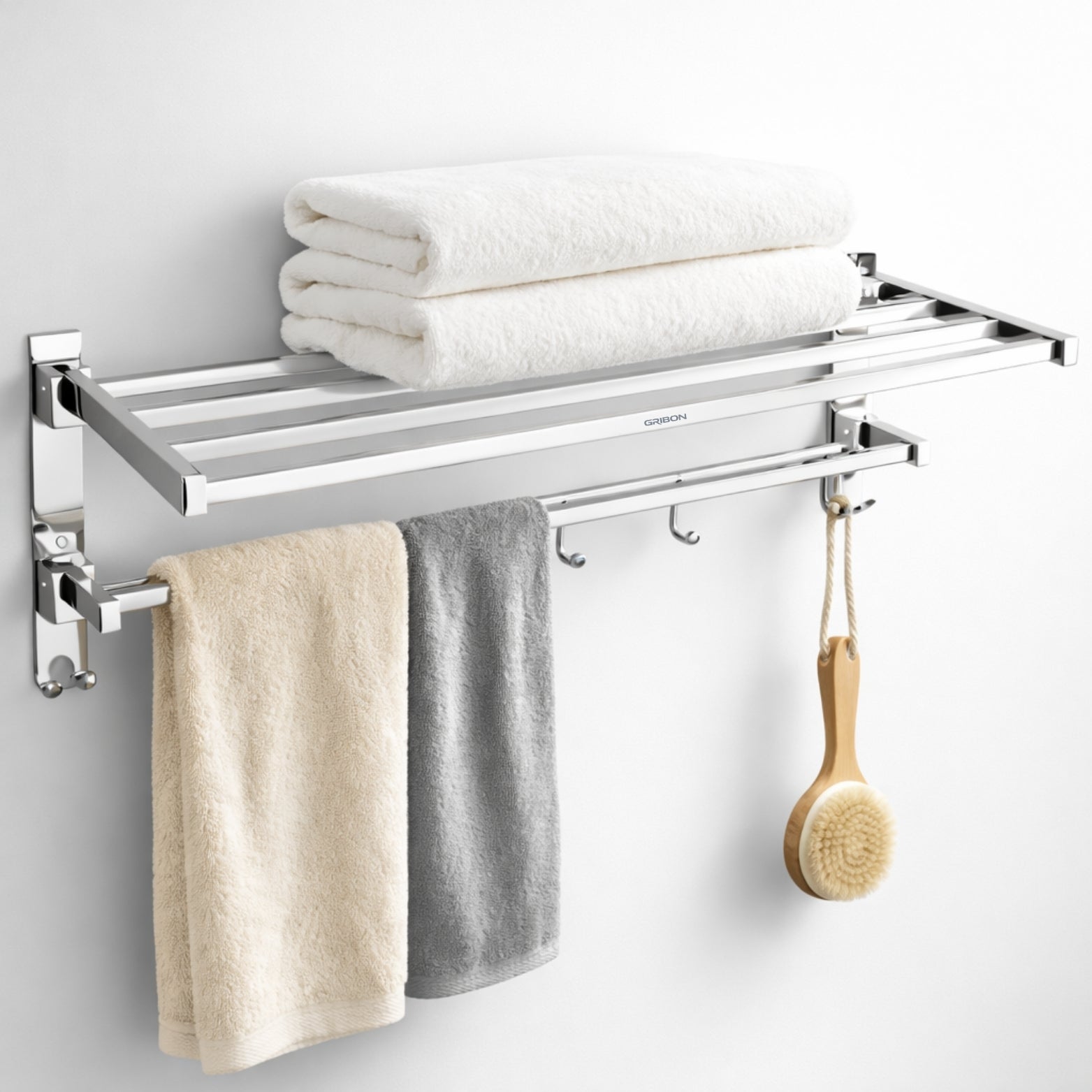 24" DOUBLE FOLDING TOWEL RACK HEAVY