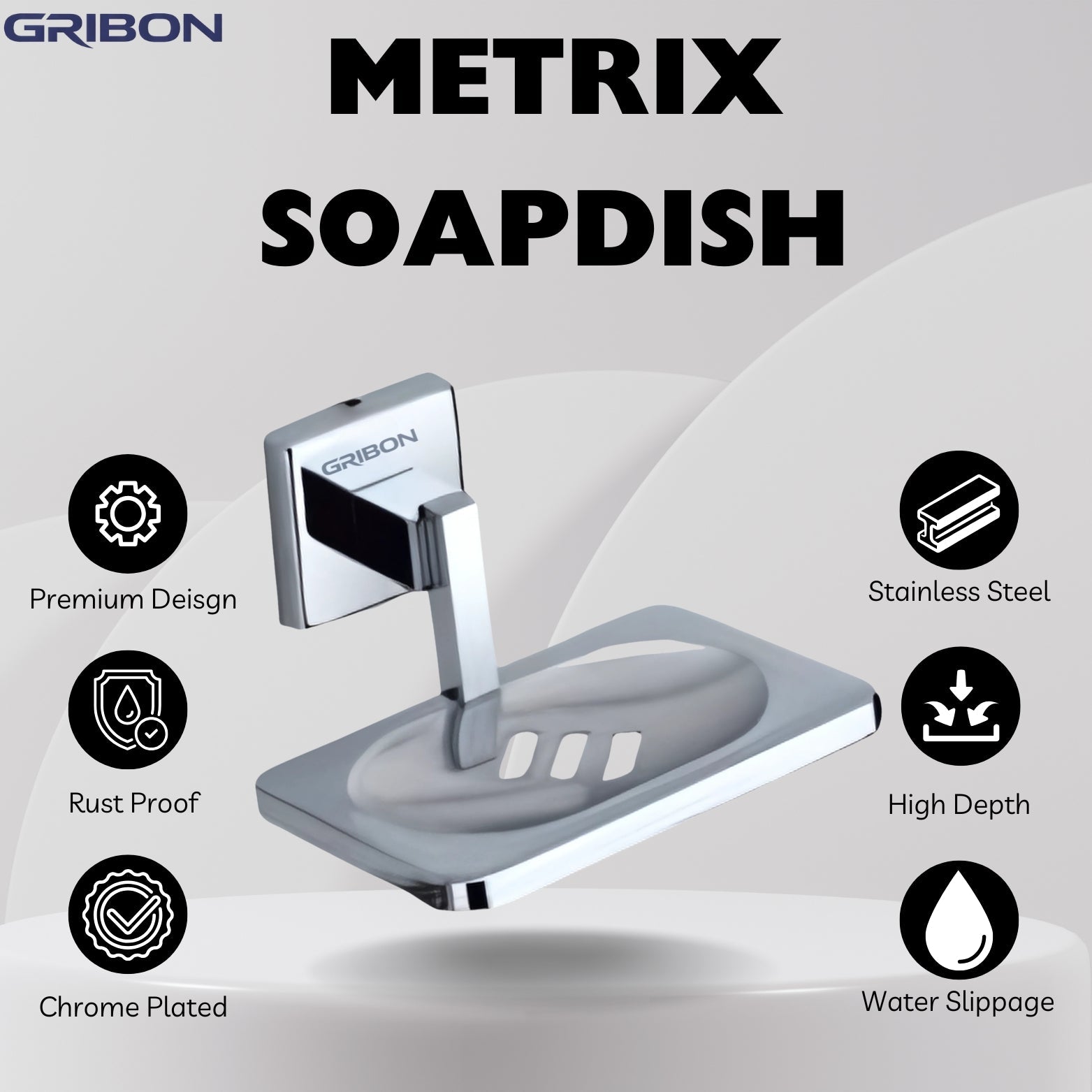 METRIX SS304 SINGLE SOAP DISH