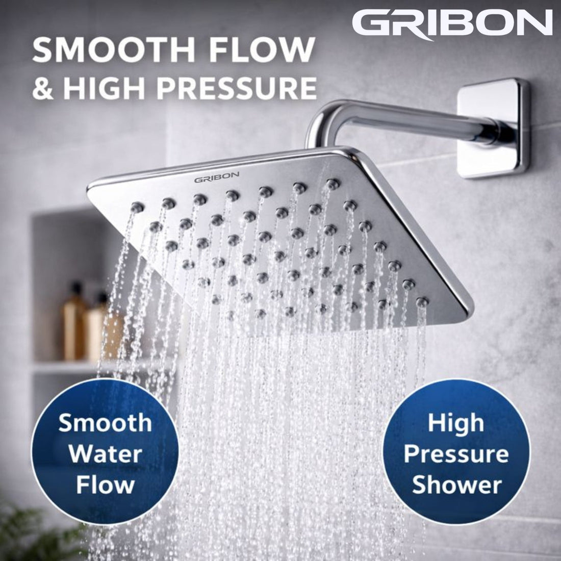 ULTRA SLIM OVERHEAD SHOWER BRASS NUT