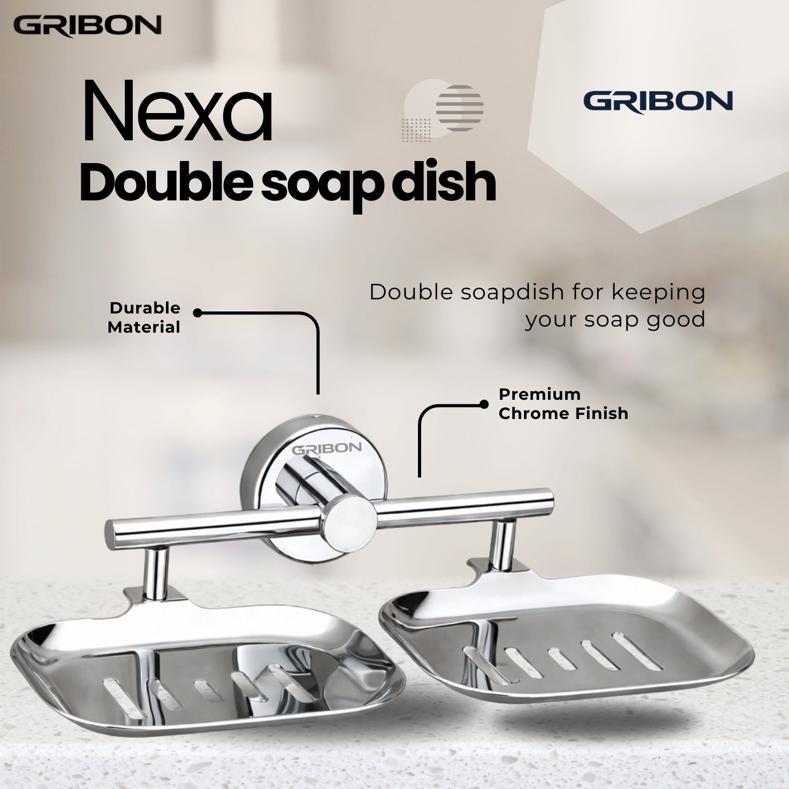 NEXA DOUBLE SOAP DISH