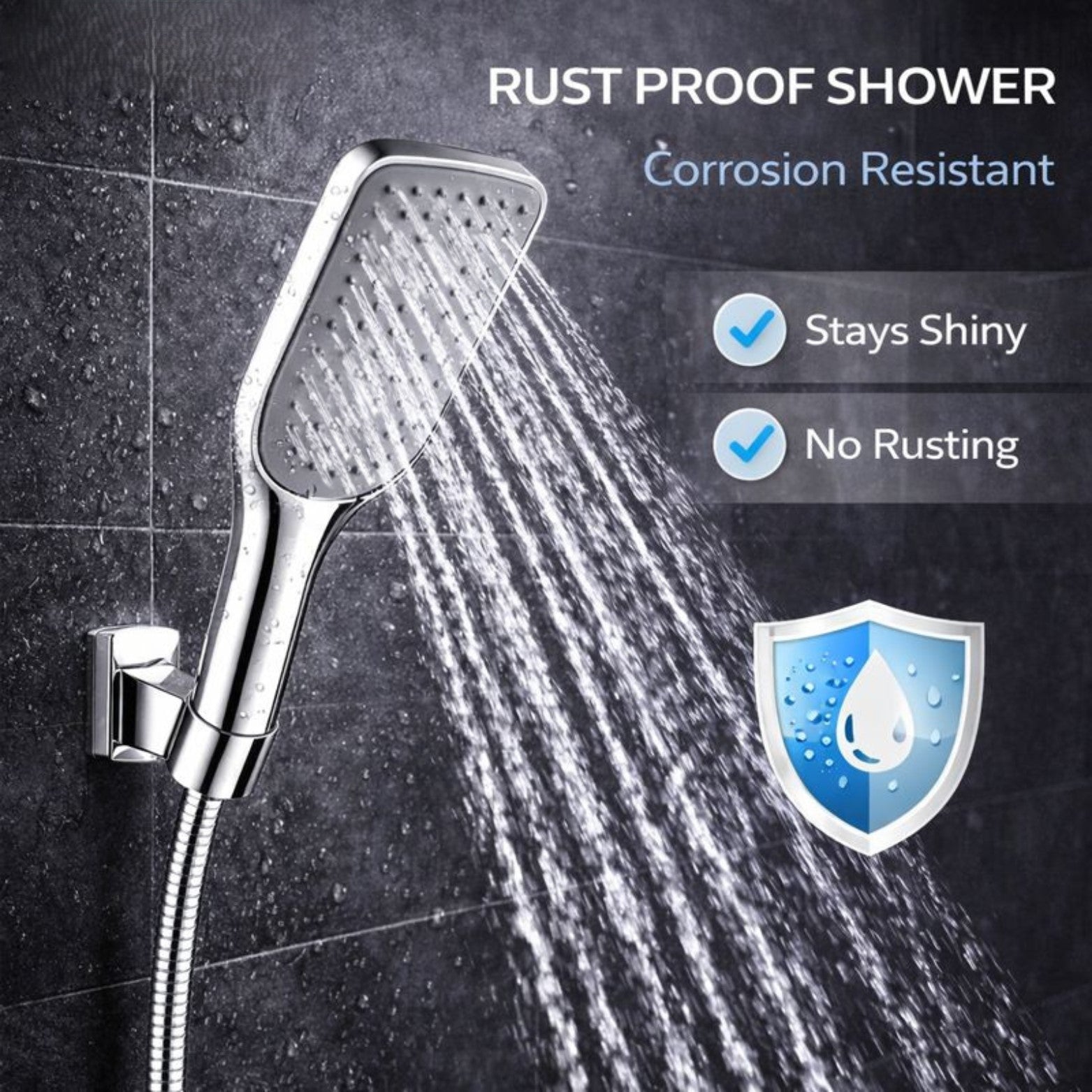 COMBI HAND SHOWER WITH 1.5MTR SHOWER TUBE