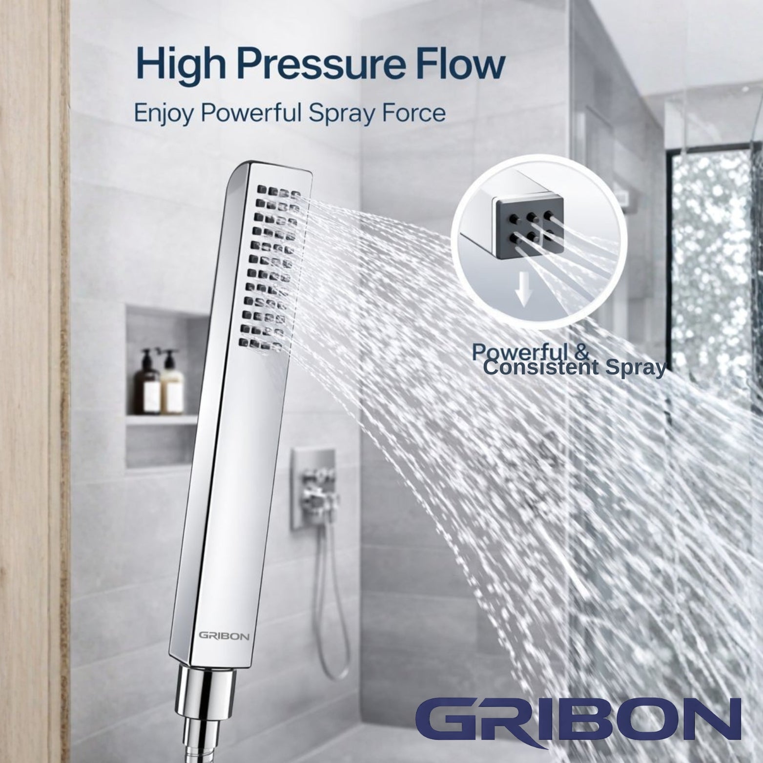 ASPIRE HAND SHOWER WITH 1.5MTR SHOWER TUBE