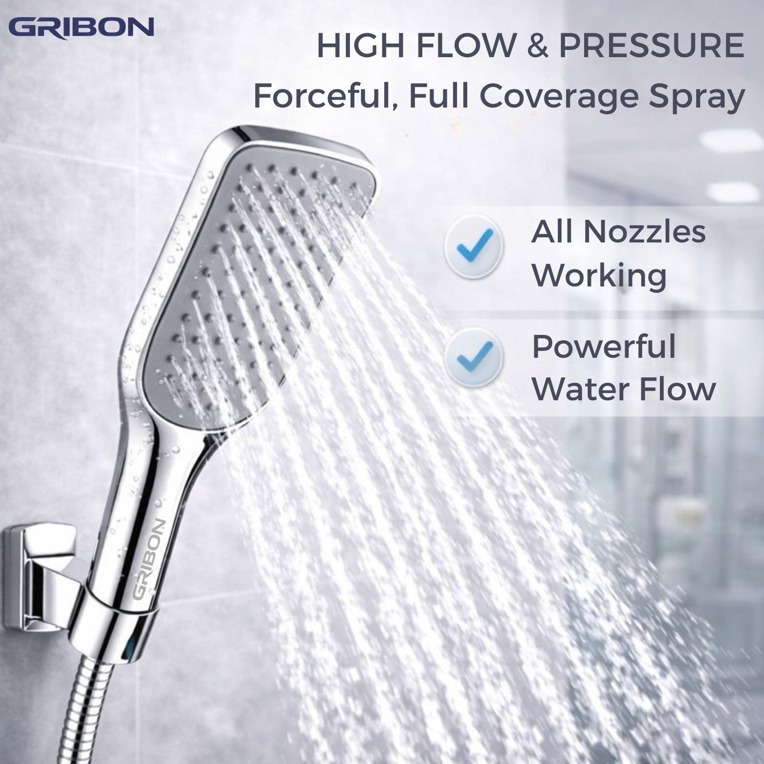 COMBI HAND SHOWER WITH 1.5MTR SHOWER TUBE