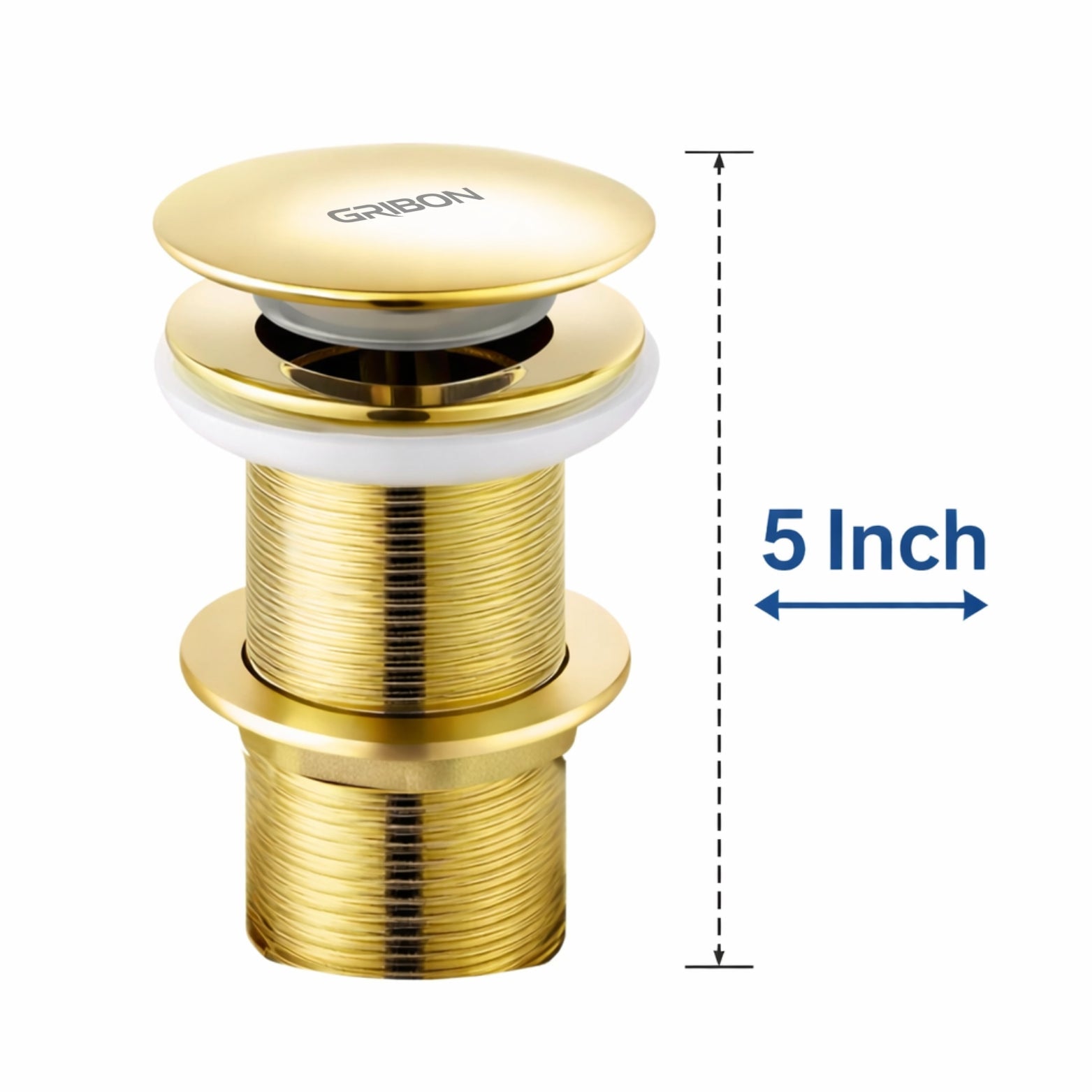 5" POP UP WASTE COUPLING GOLD
