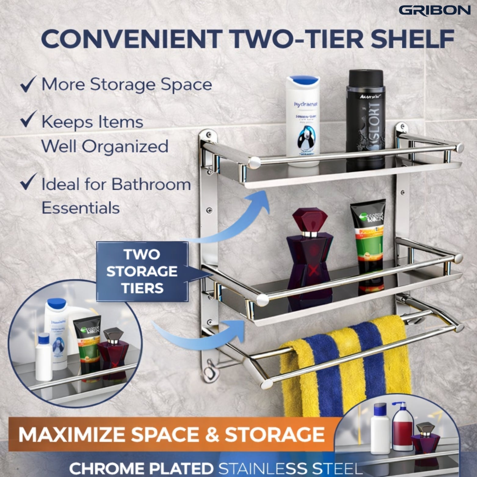 DOUBLE SHELF