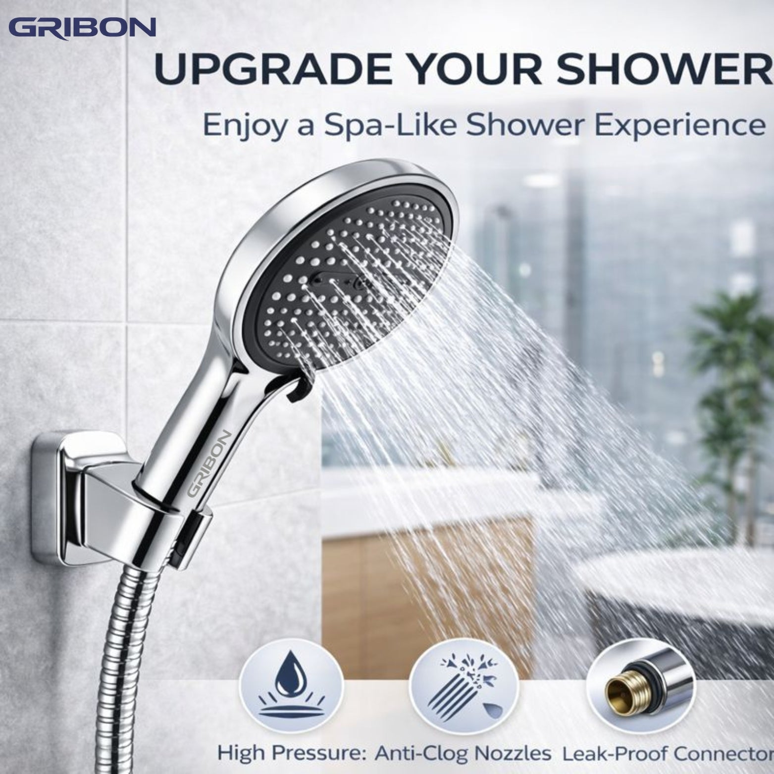 APEX HAND SHOWER WITH 1.5MTR SHOWER TUBE