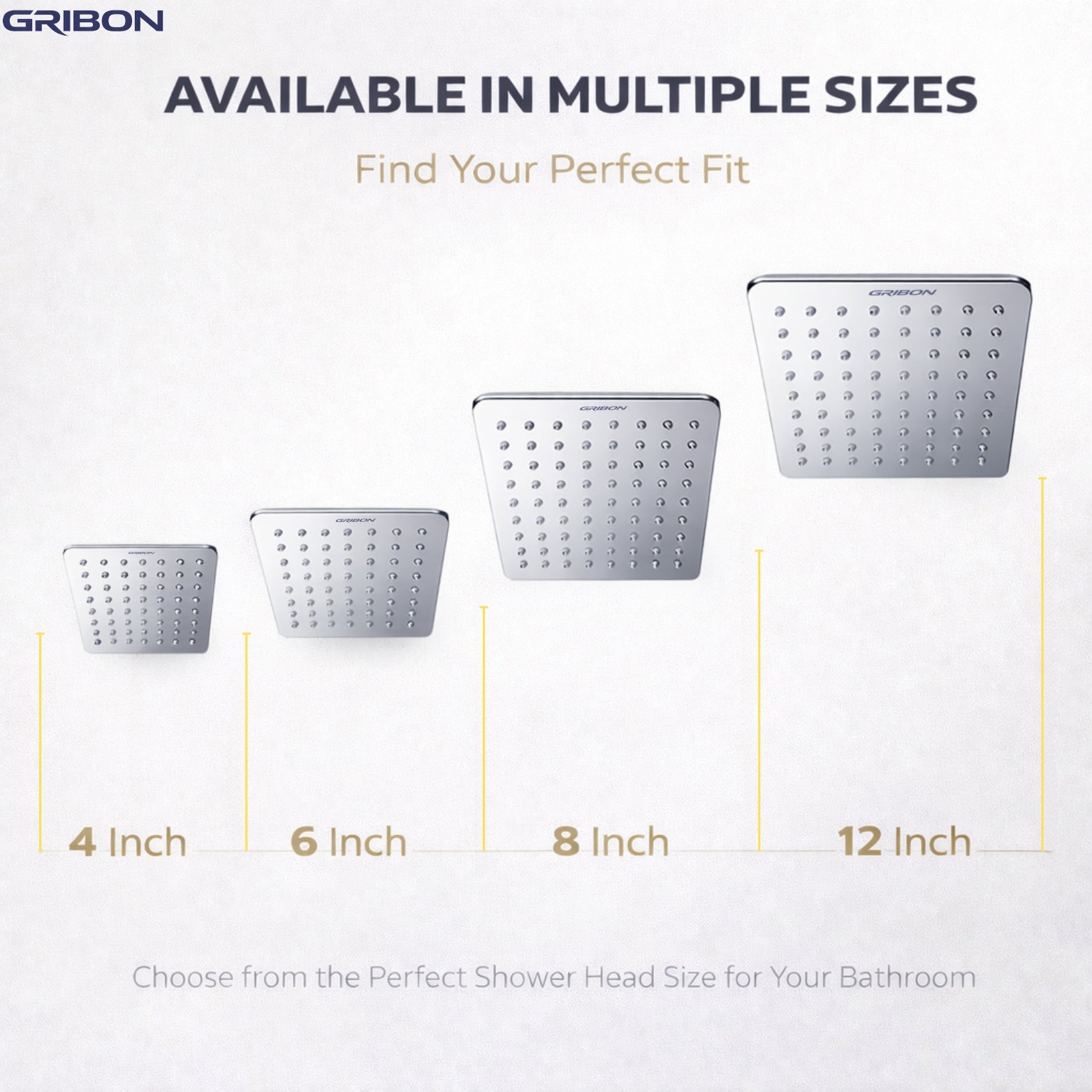 ULTRA SLIM OVERHEAD SHOWER BRASS NUT